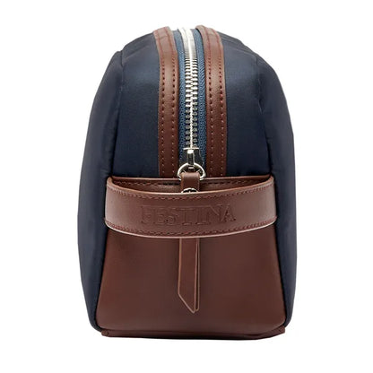 TROUSSE DE TOILETTE FESTINA BUTTON NAVY & BROWN