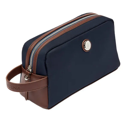 TROUSSE DE TOILETTE FESTINA BUTTON NAVY & BROWN